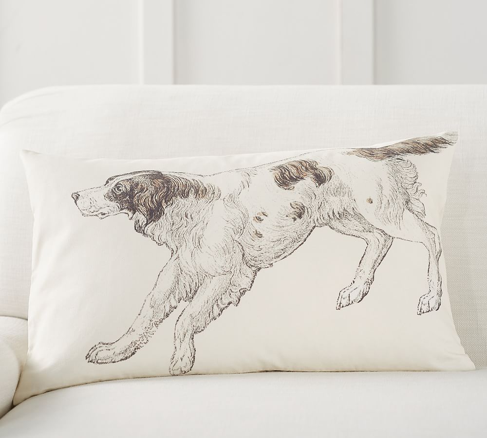 Spaniel Dog Lumbar Pillow Cover