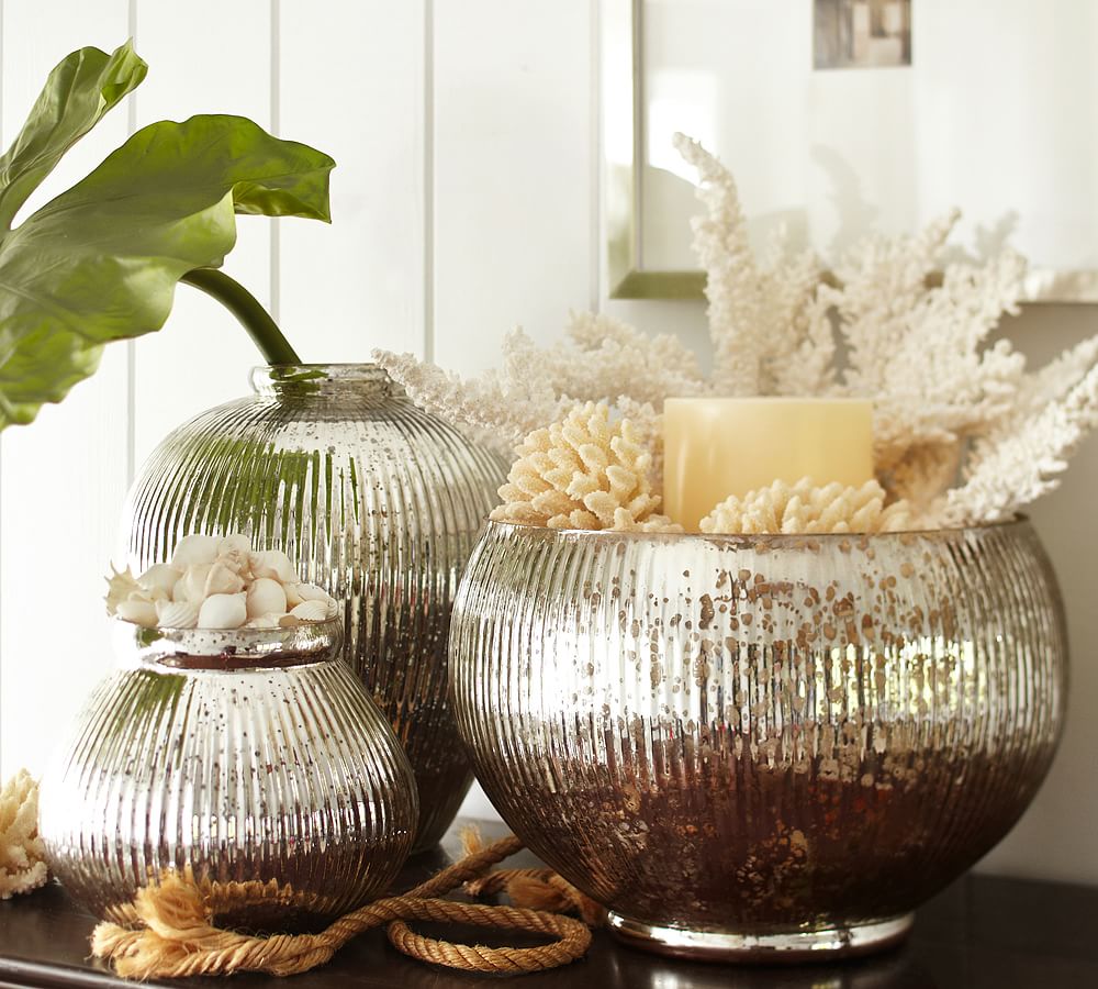 Whittier Mercury Glass Vases