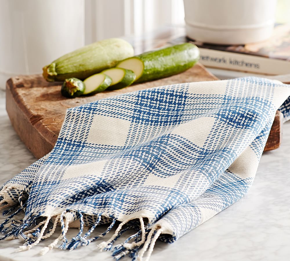 Woven Check Kitchen Towel, Set of 2