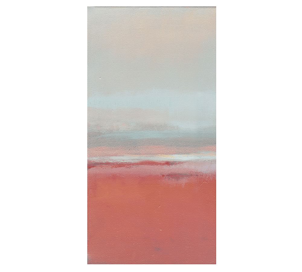 Coral Layers Hand Embellished Canvas Print