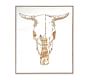 Cow Skull Carved Wood Wall Art