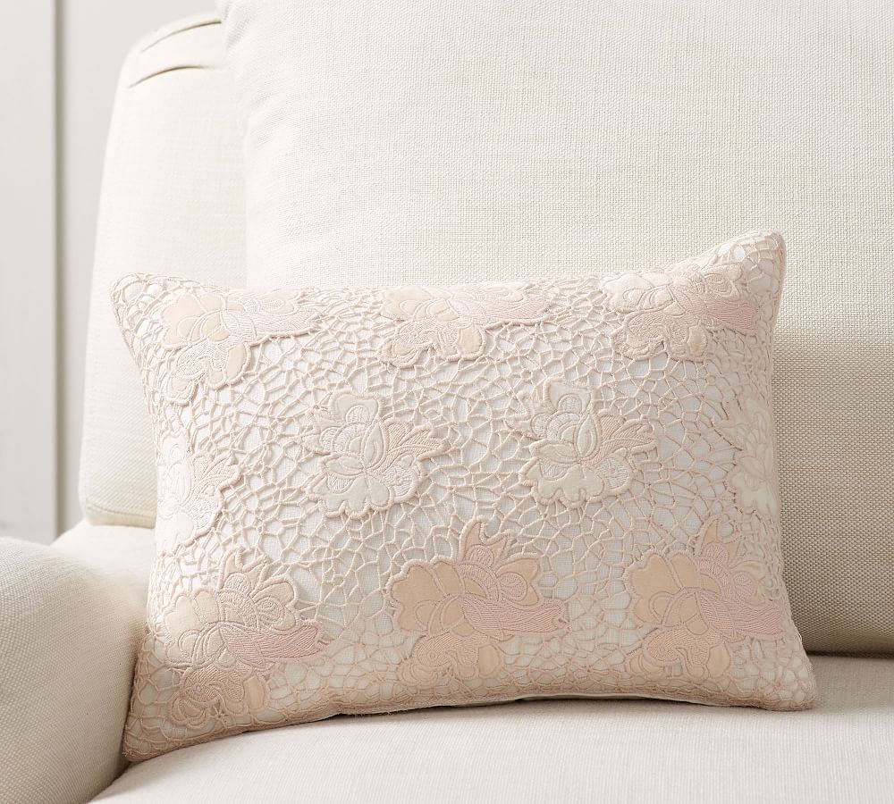 Monique Lhuillier Embroidered Lace Pillow