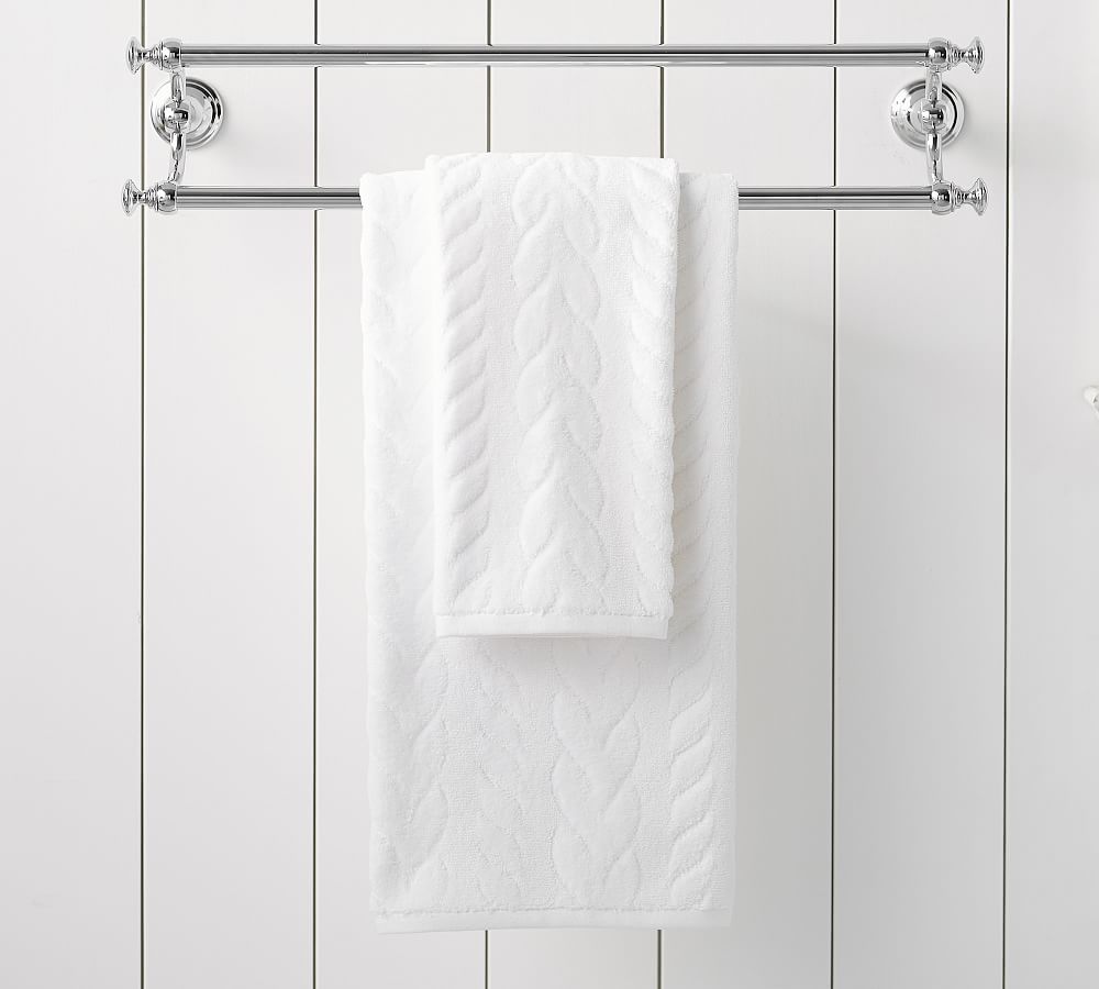 Sculpted Cable Organic Towel