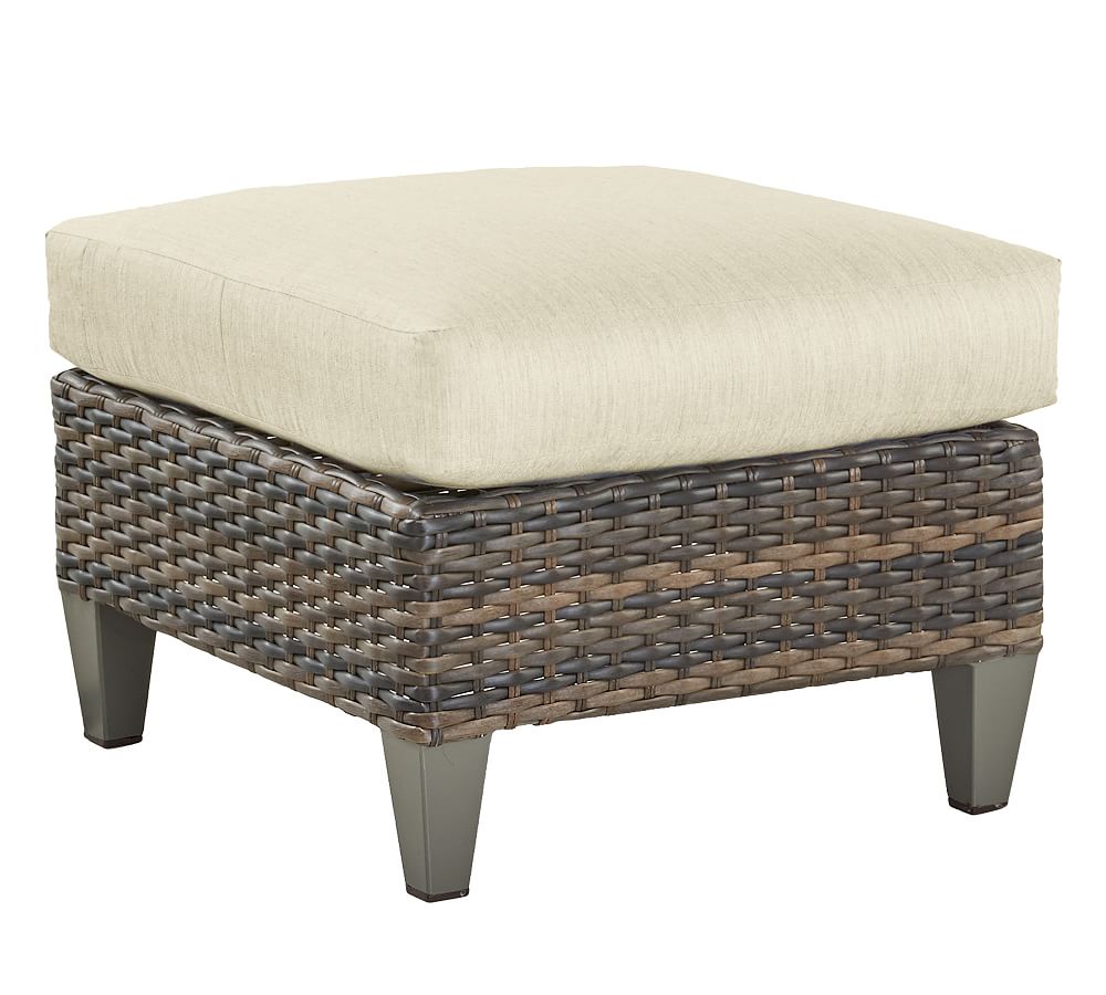 Abrego All-Weather Wicker Ottoman