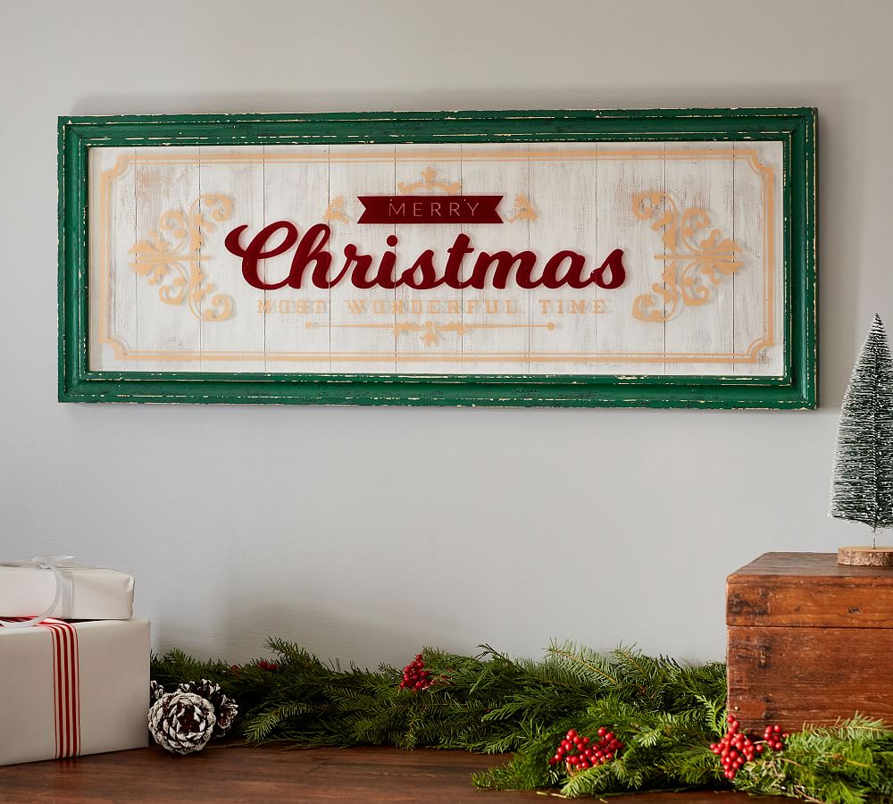 Framed Merry Christmas Sign
