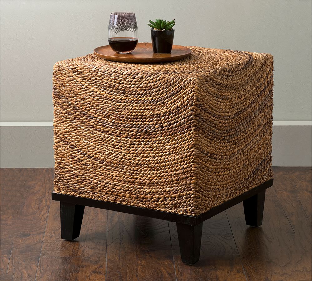 Woven Abaca Square Accent Table