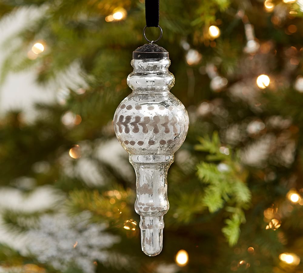 Etched Mercury Finial Ornament