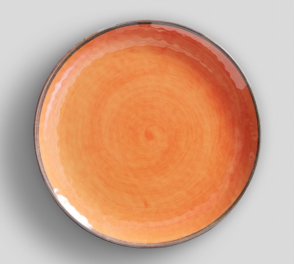 Swirl Melamine Dinner Plate - Orange