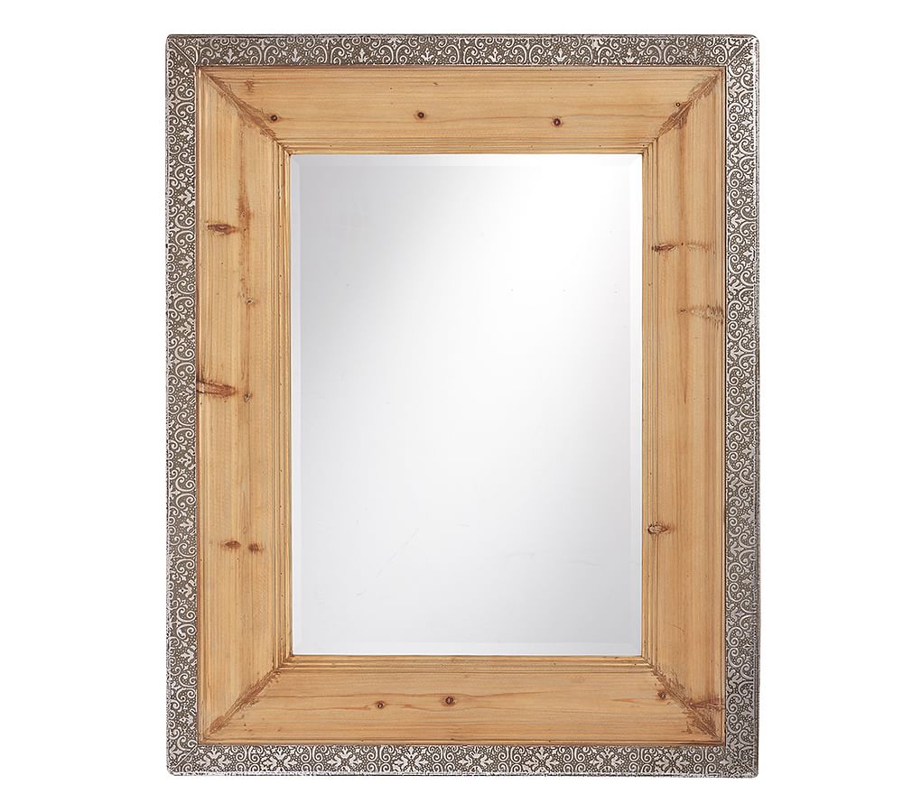 Decorative Galvanized Rimmed Mirror 36&quot; x 45&quot;