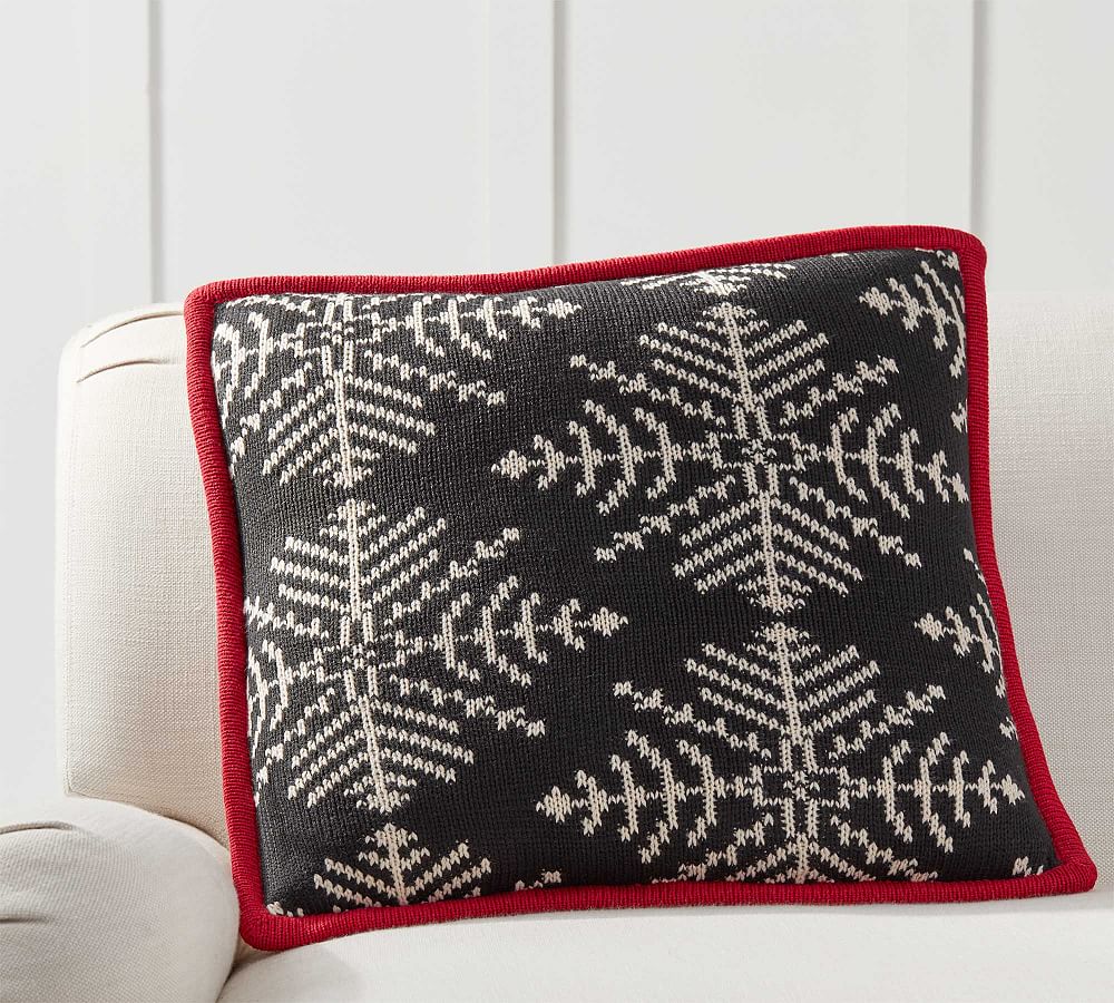 Cozy Knit Sweater Snowflake Pillow Cover