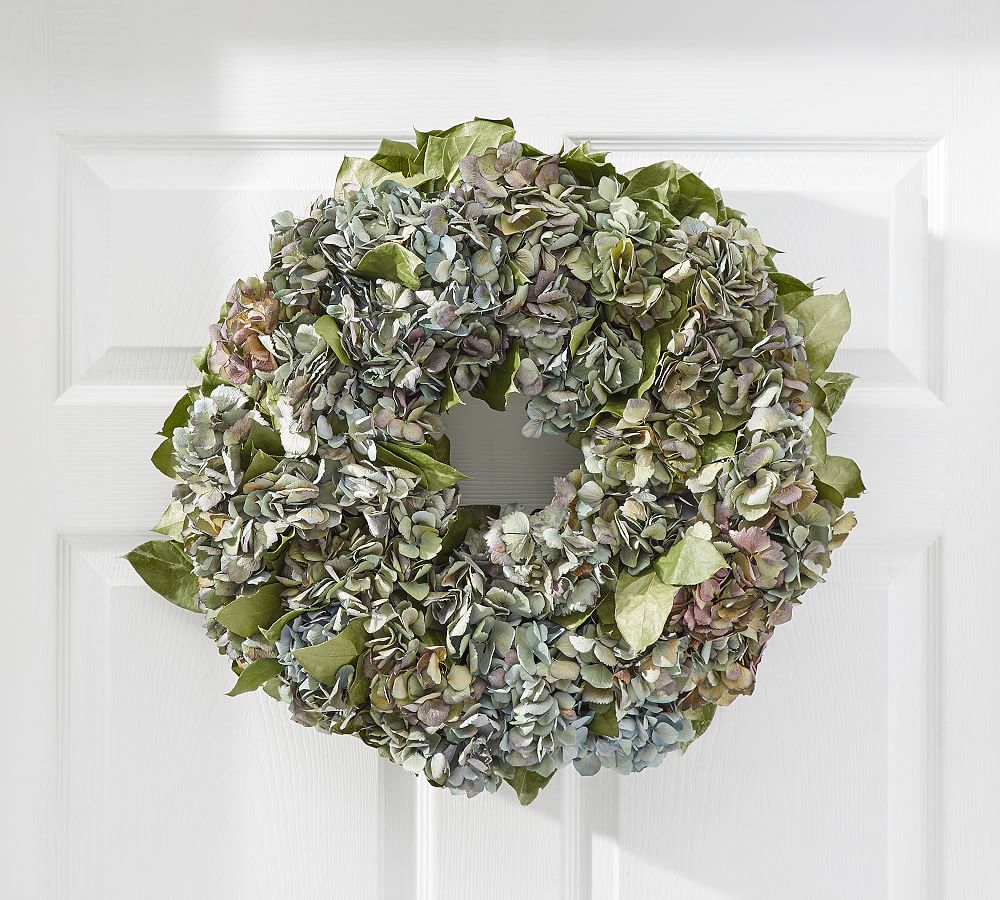 Dried Hydrangea &amp; Salal Wreath