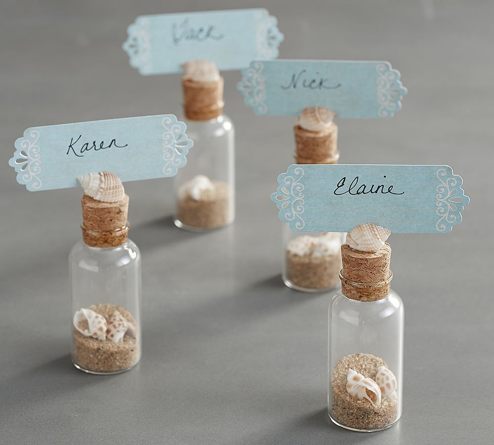 Message in a Bottle Place Card Holder, Set of 4