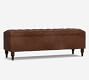Lorraine Tufted Leather Queen Storage Bench (58&quot;)