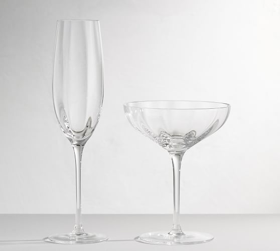 Optic Champagne Glasses Pottery Barn