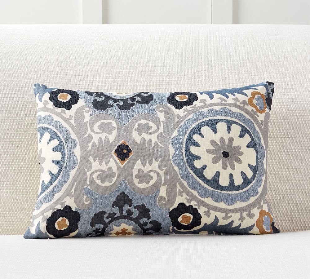 Llavore Embroidered  Lumbar Pillow