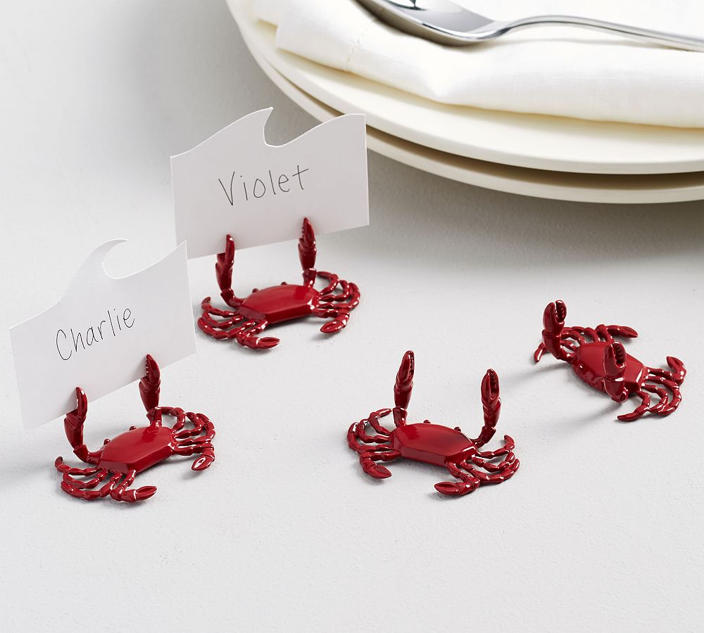 Crab Place Card Holders, Set of 4