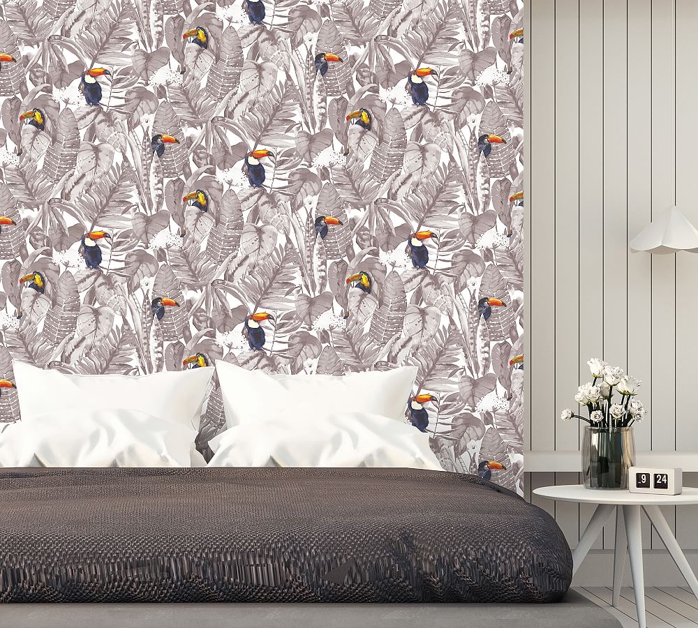 Toucan Newspaper Removable Wallpaper
