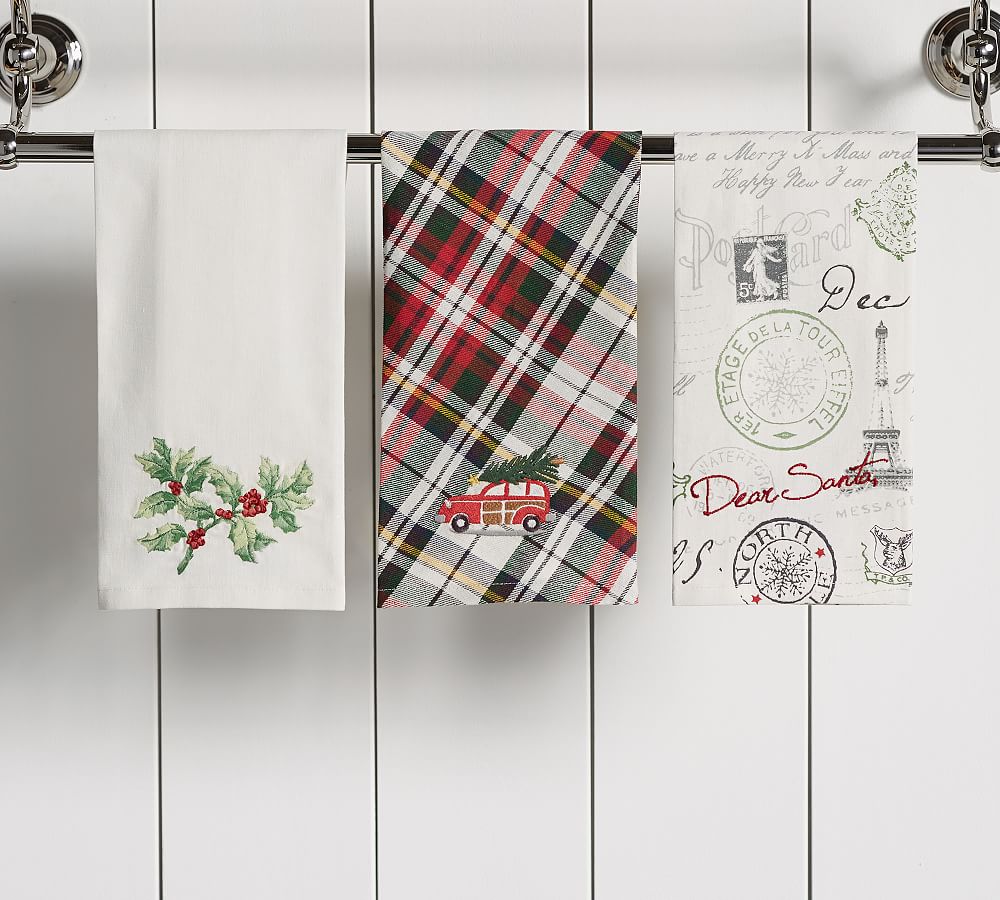 Holiday Guest Hand Towel - Set of 3