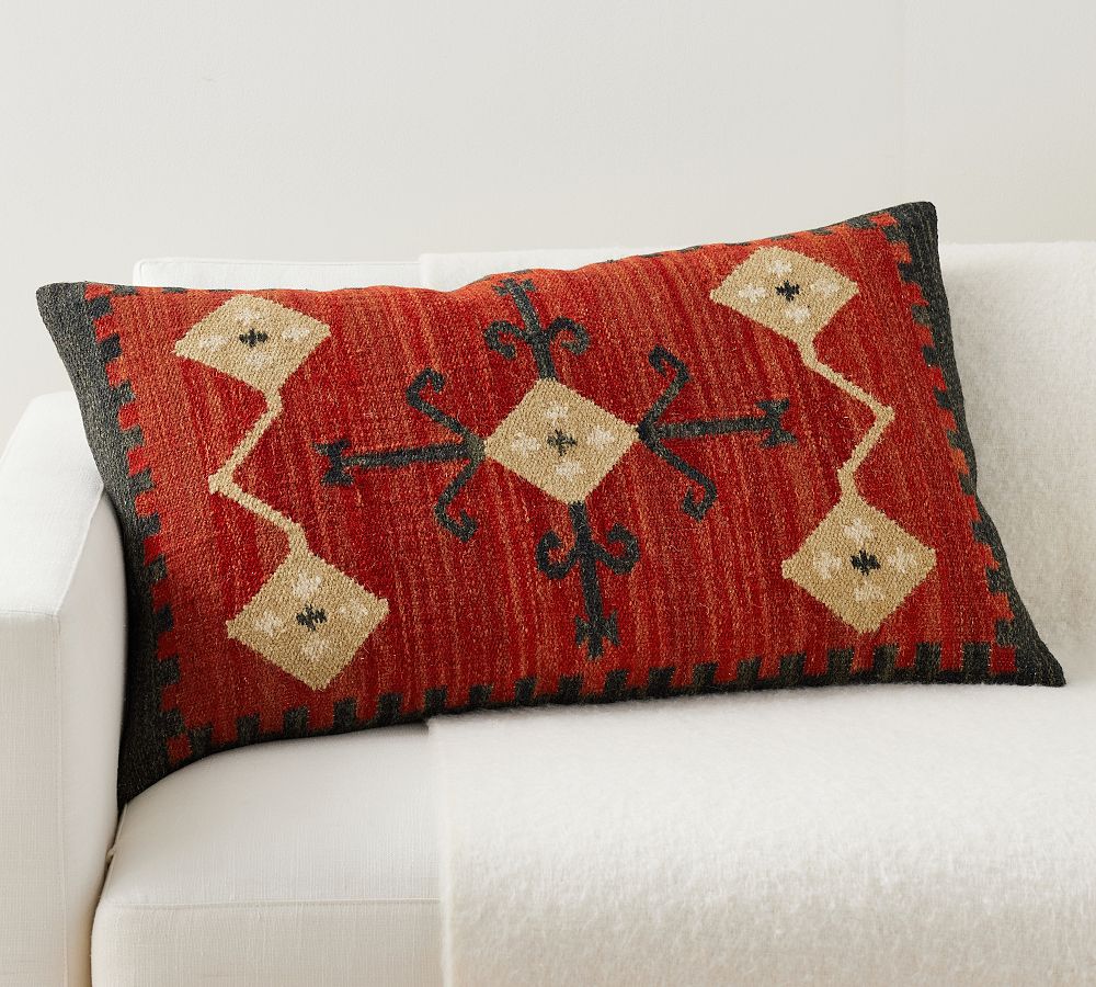 Long kilim sale lumbar pillow