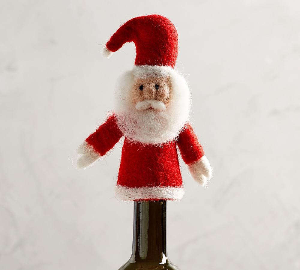 Felt Santa Wine Topper