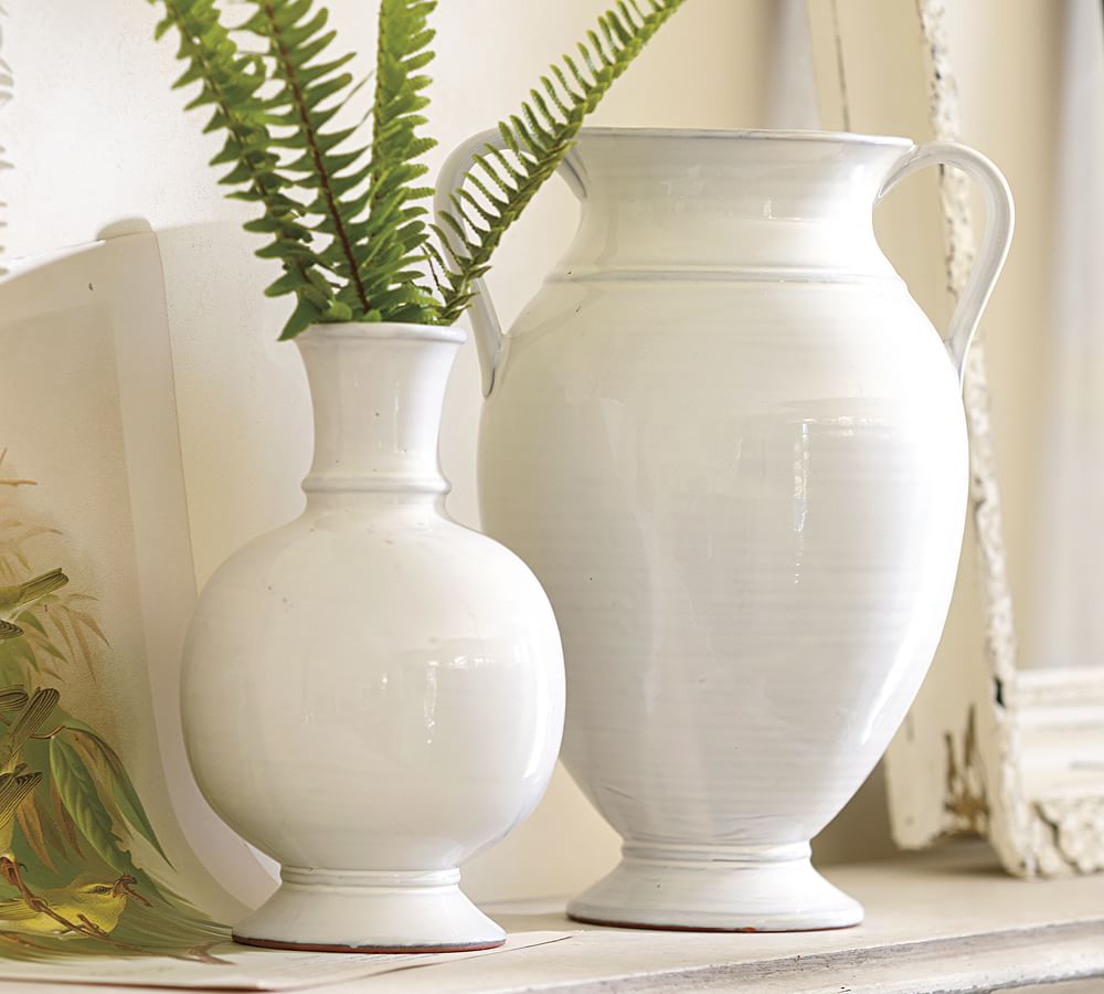 Rustic White Vases