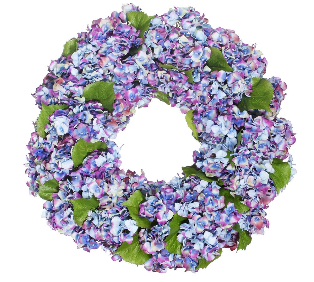 Faux Purple Hydrangea Wreath