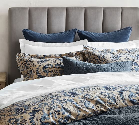 Stormi Damask Print Patterned Duvet Cover & Sham Pottery Barn