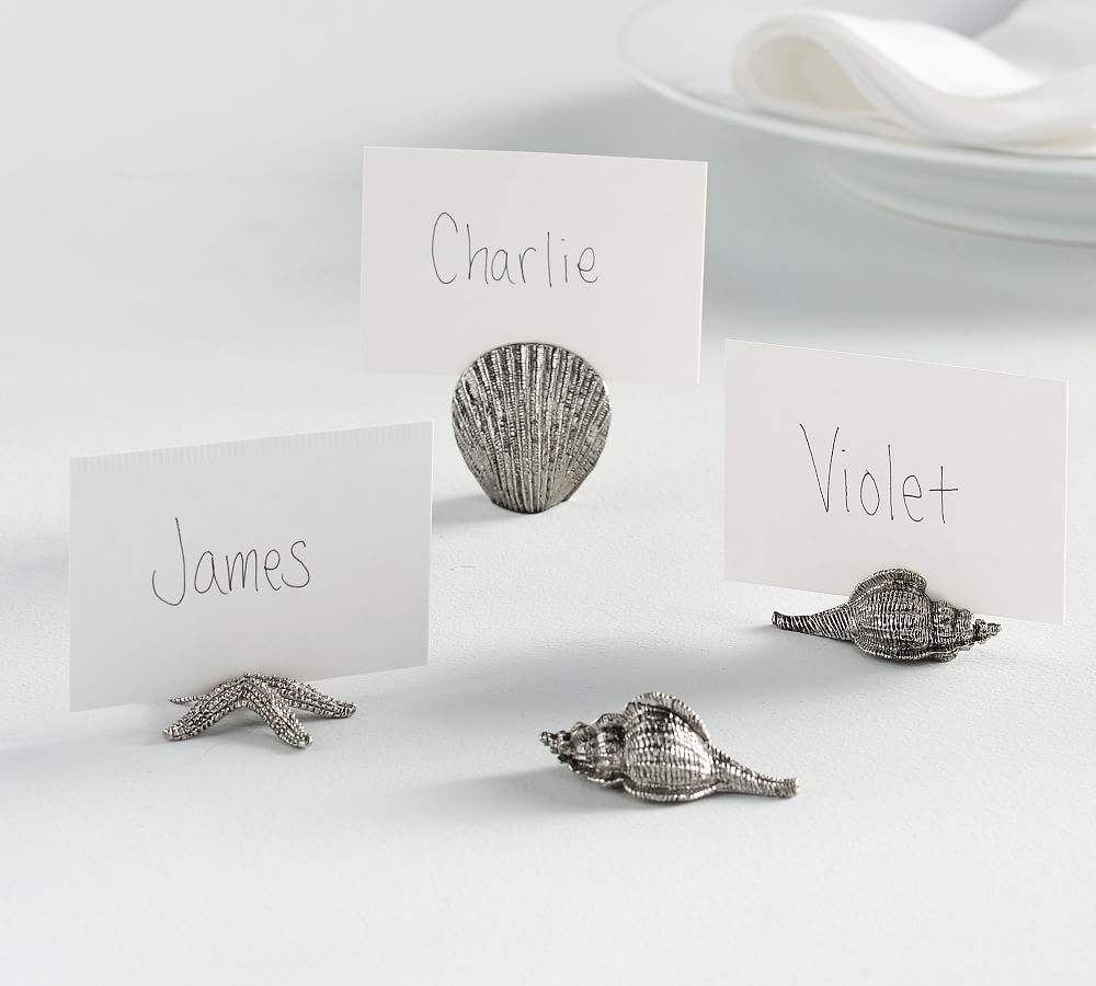 Seashell Place Card Holders, Set of 4 - Assorted