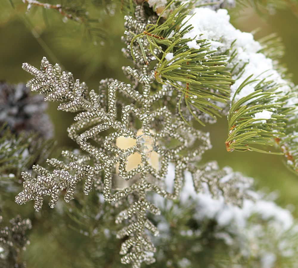 Metallic Snowflake Tealight Holder Ornament