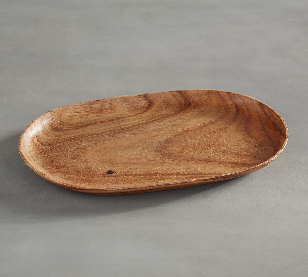 Mill Acacia 17&quot; X 11&quot; Oval Tray