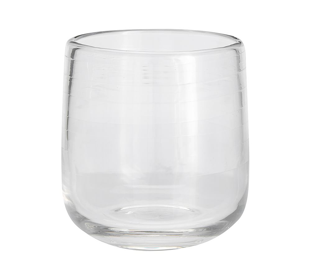 3.5&quot; Gem Toned Stemless Glass, Set Of 4 - Clear