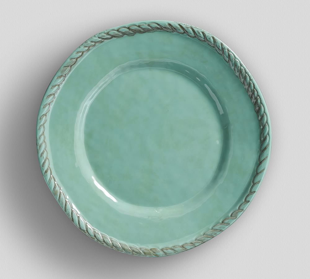 Rope Melamine Salad Plate - Turquoise