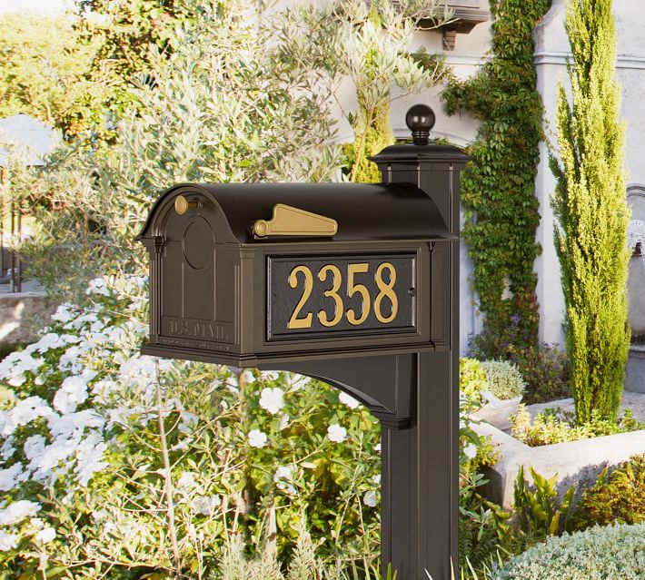 Balmoral Mailbox Plaque & Post Pottery Barn