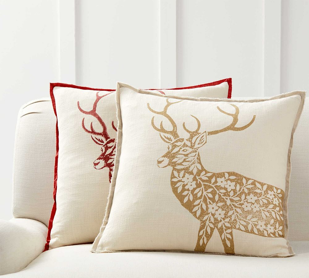 Dodson Deer Block Print Pillow Cover