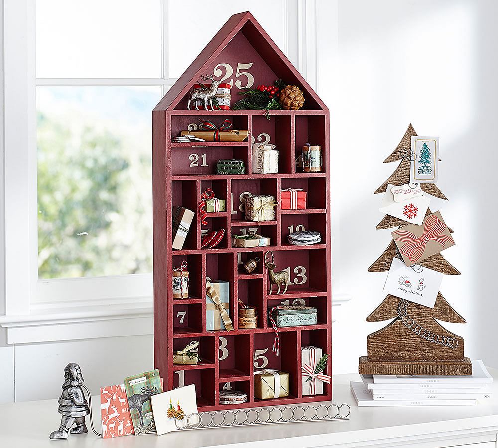 Red Painted House Advent Calendar