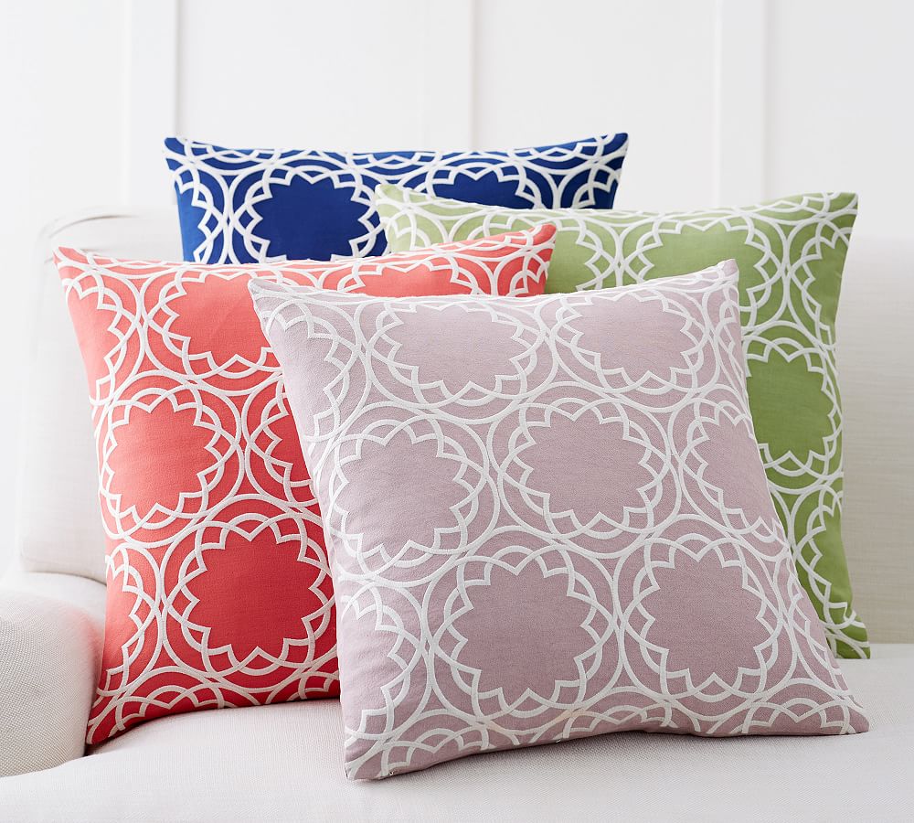 Geo Circle Embroidered Pillow Cover