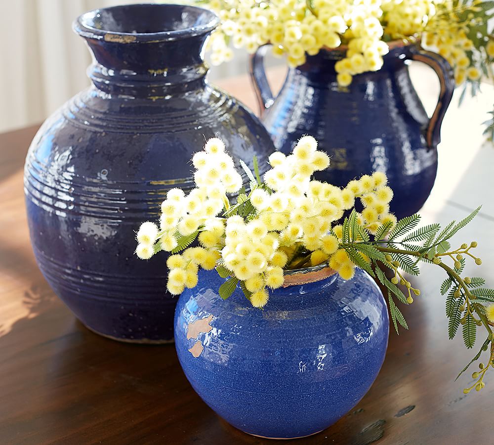 Pamela Blue Ceramic Vase