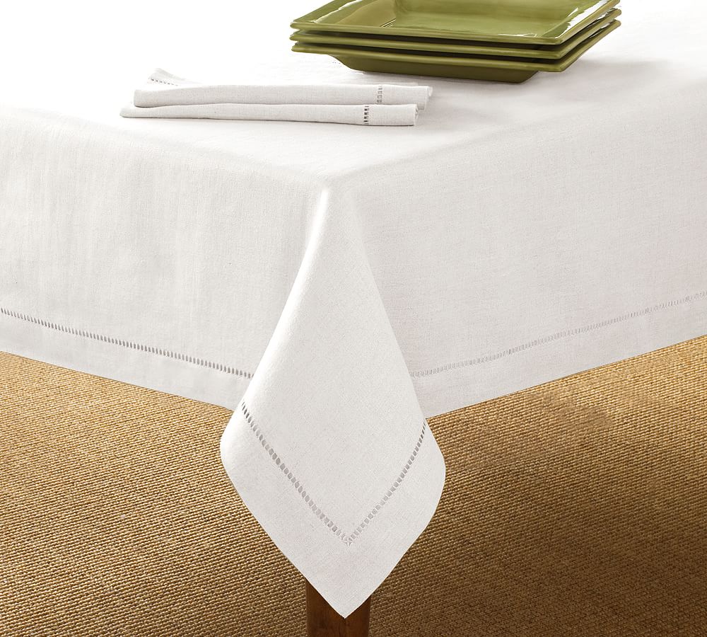 Linen Hemstitch Tablecloth