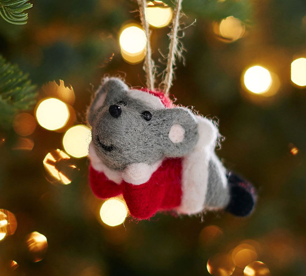 Wool Cheeky Santa Mouse
