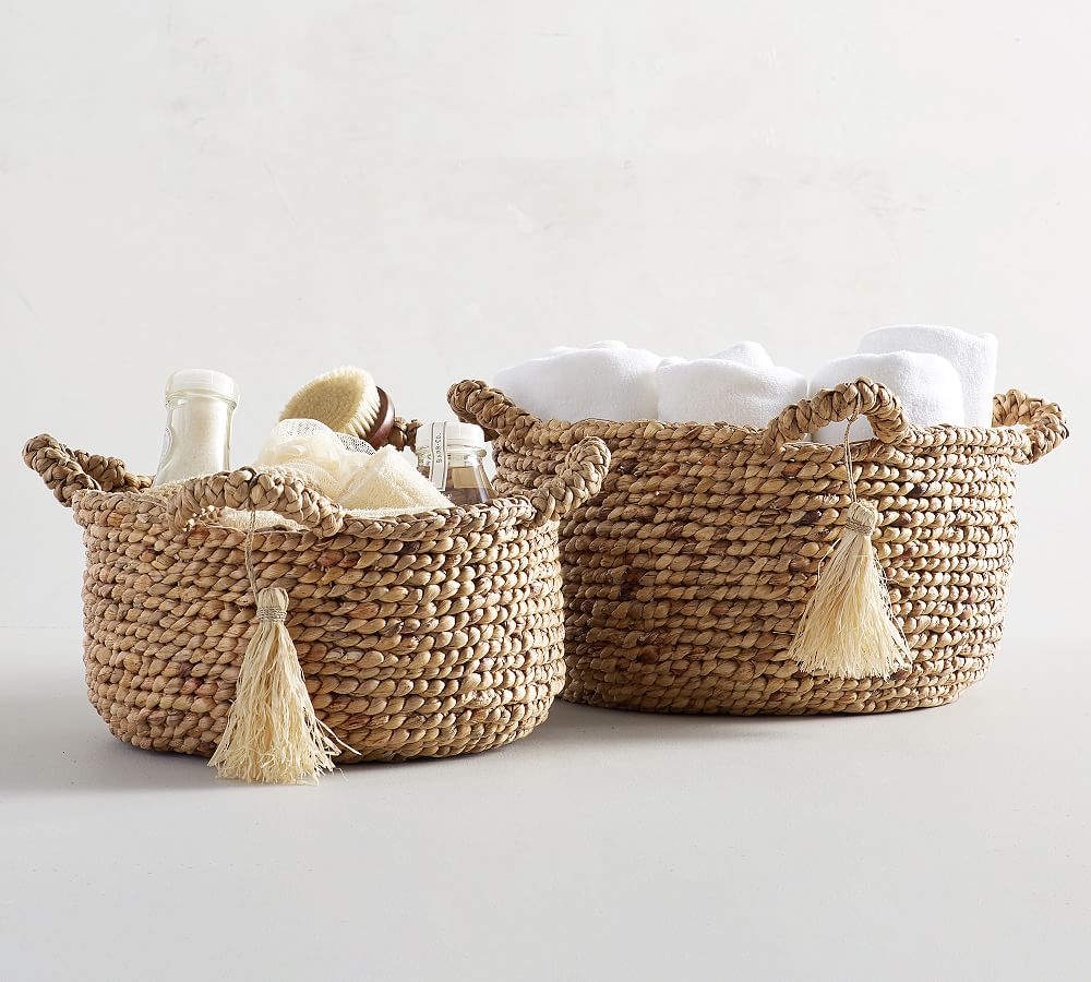 Palma Round Seagrass Baskets Pottery Barn