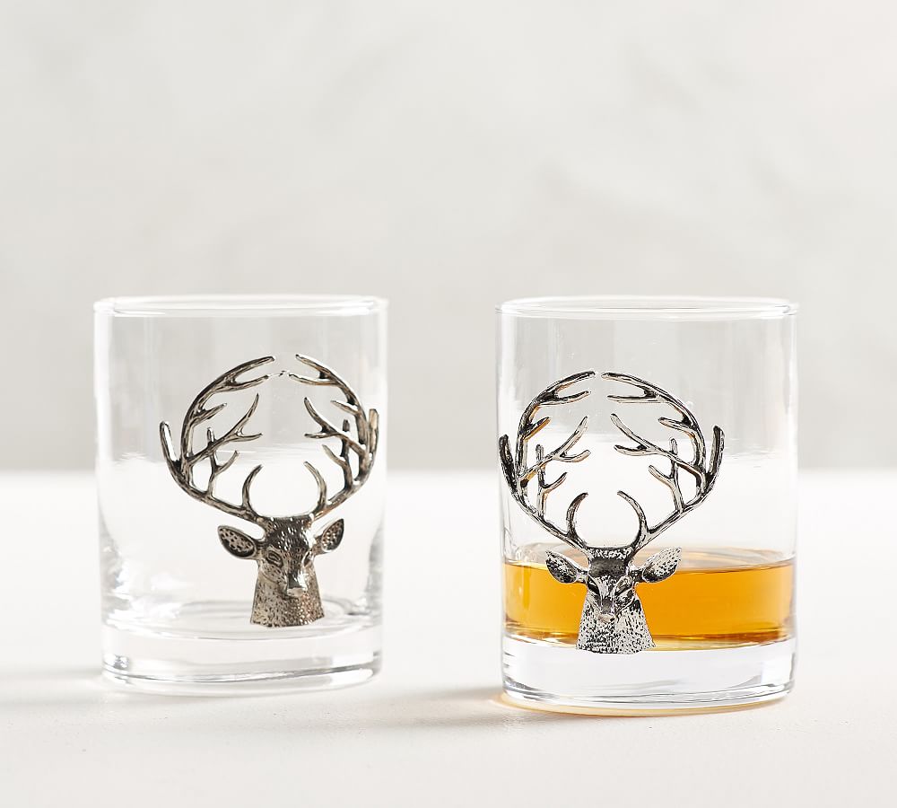 Stag Double Old Fashioned Glasses - Set of 2