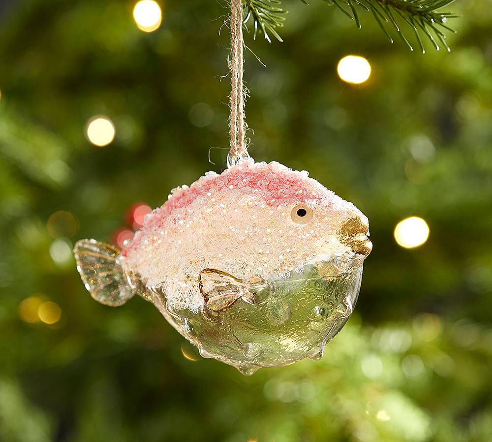 Blowfish Glass Ornament