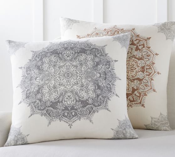 Erica Medallion Decorative Pillow Cover Pottery Barn