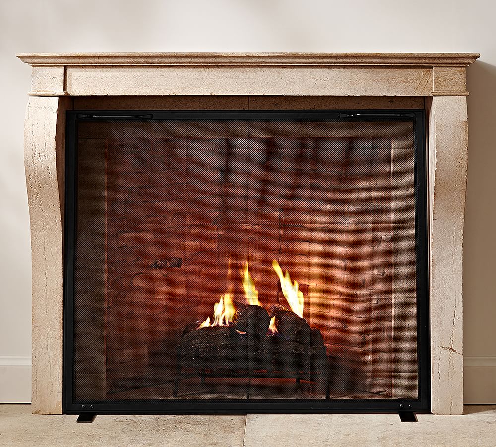 Industrial Fireplace Single Screen