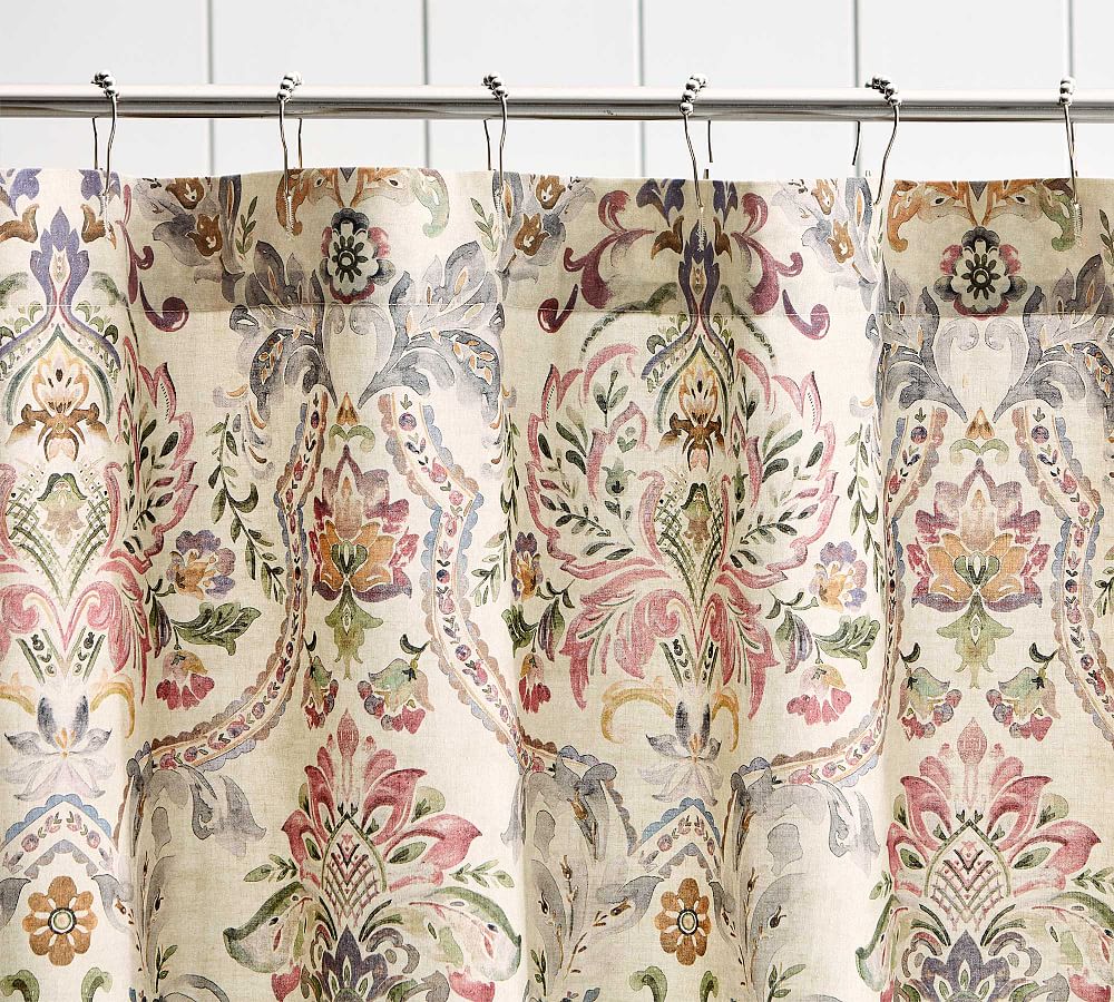 Ivana Cotton Linen Shower Curtain