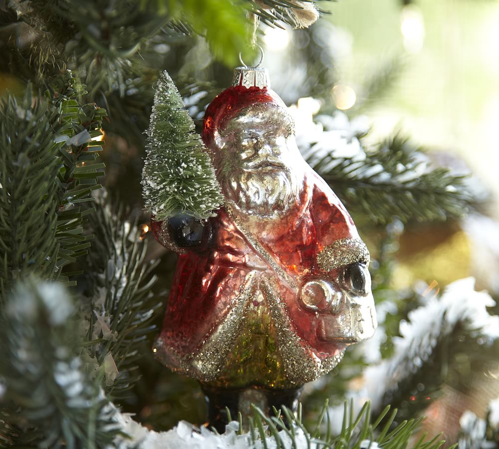 Glitter Santa Tree Ornament