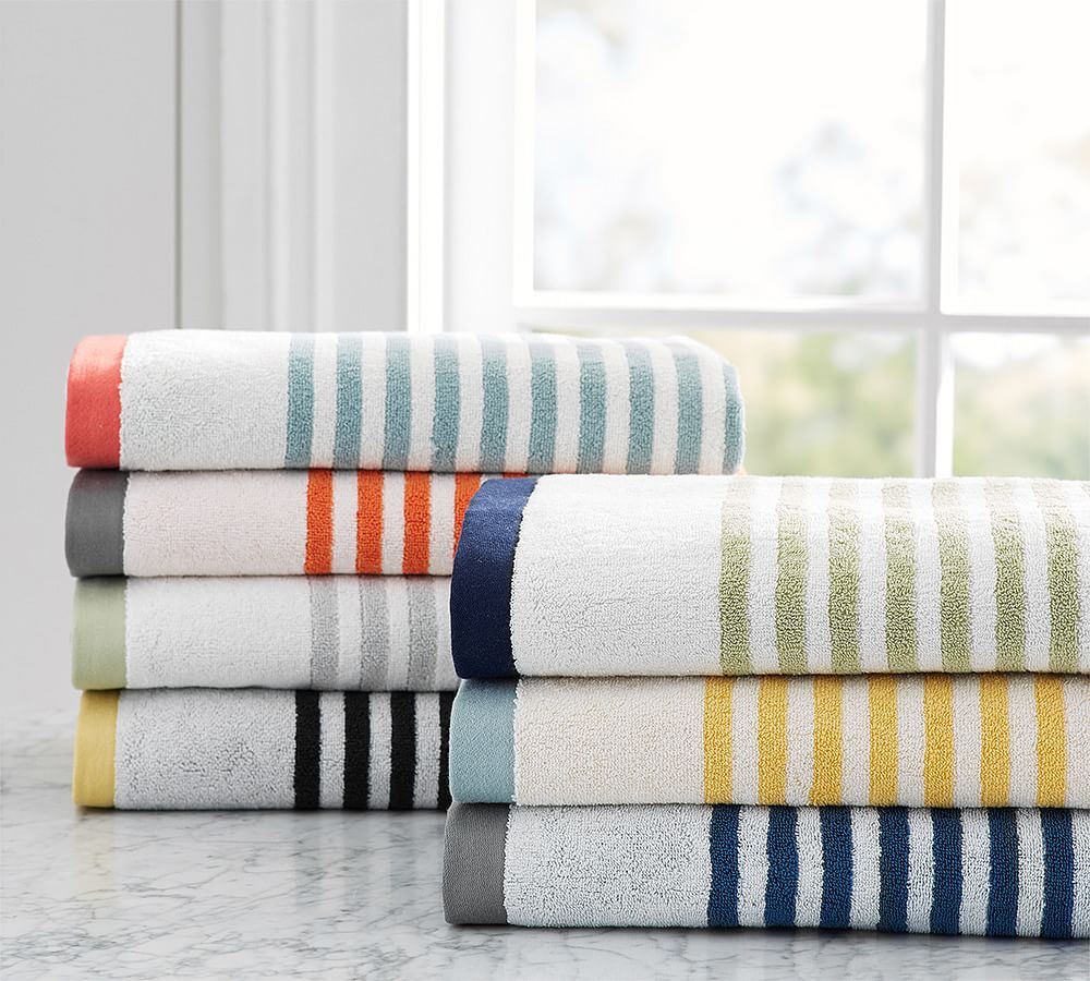 Marlo Stripe Organic Bath Towel