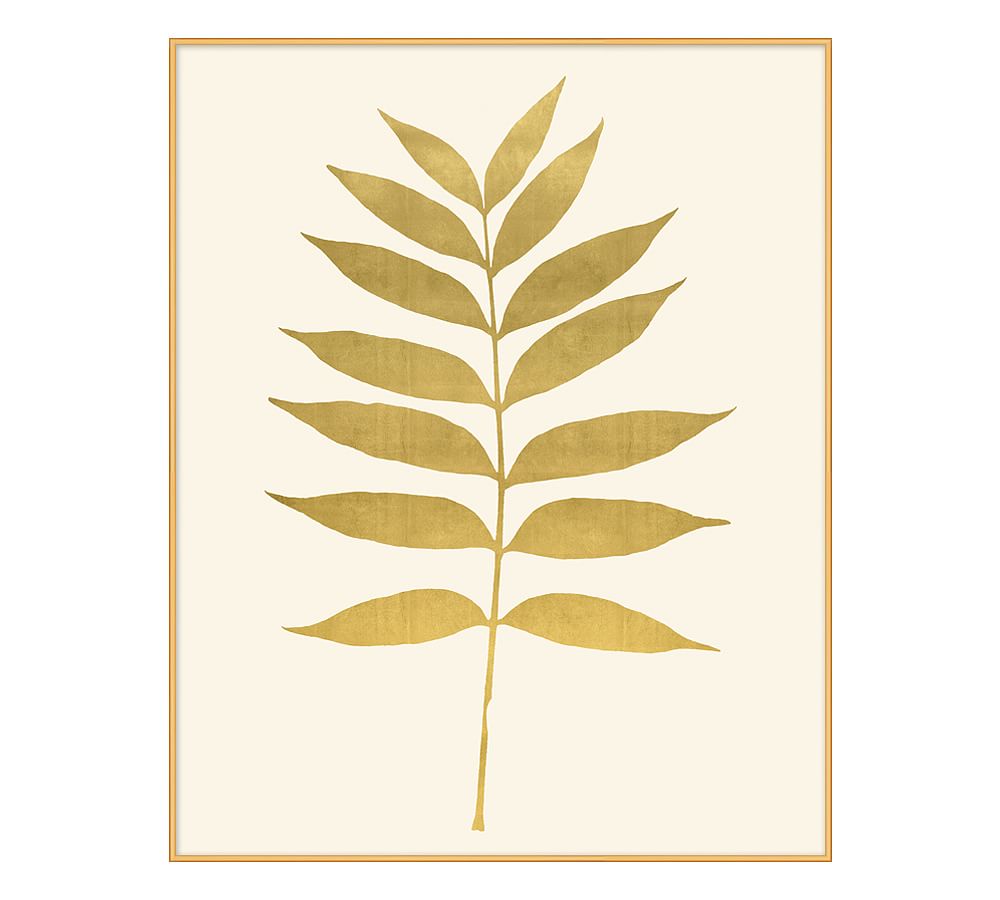 Gold Leaf Fern Framed Print