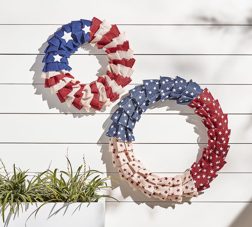 Liberty Handcrafted Burlap Wreath