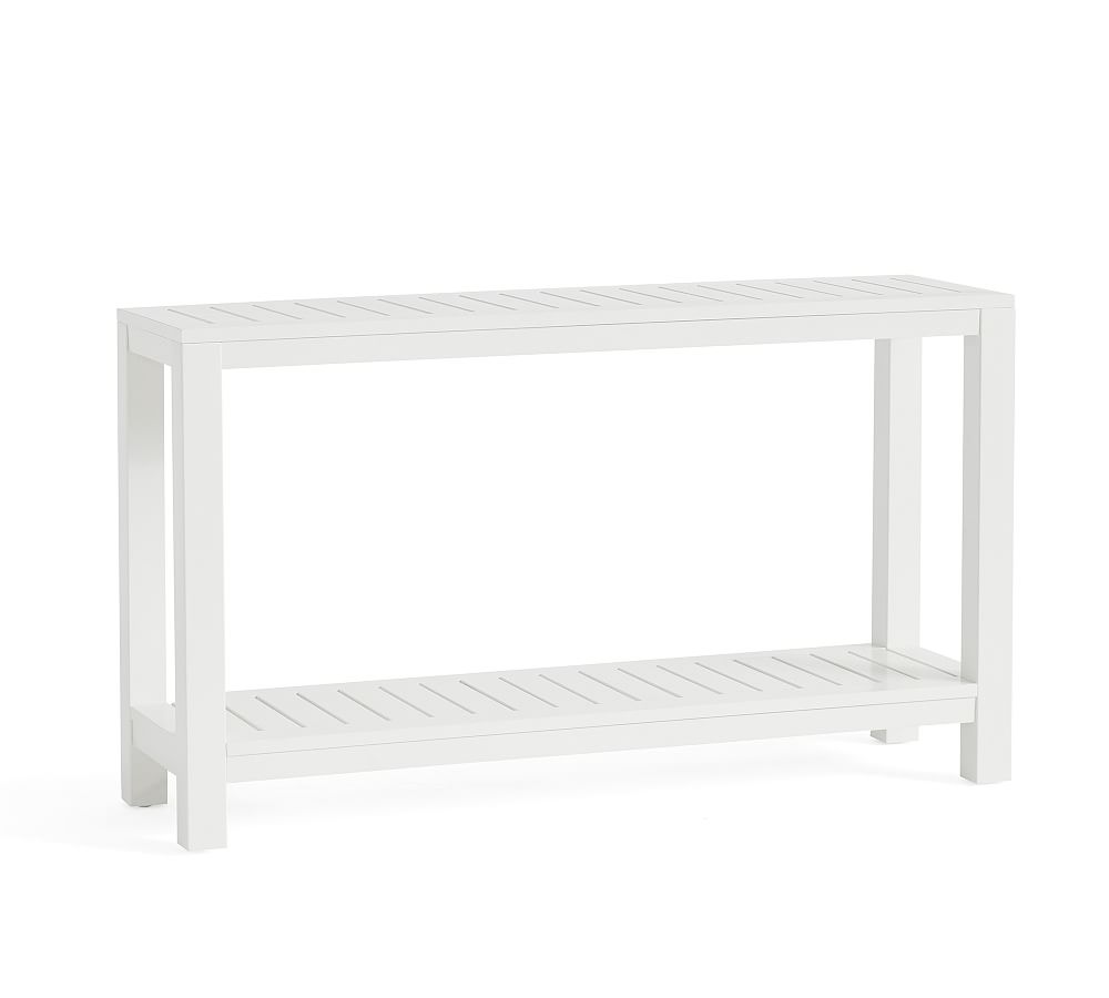 Indio Metal Console Table, White